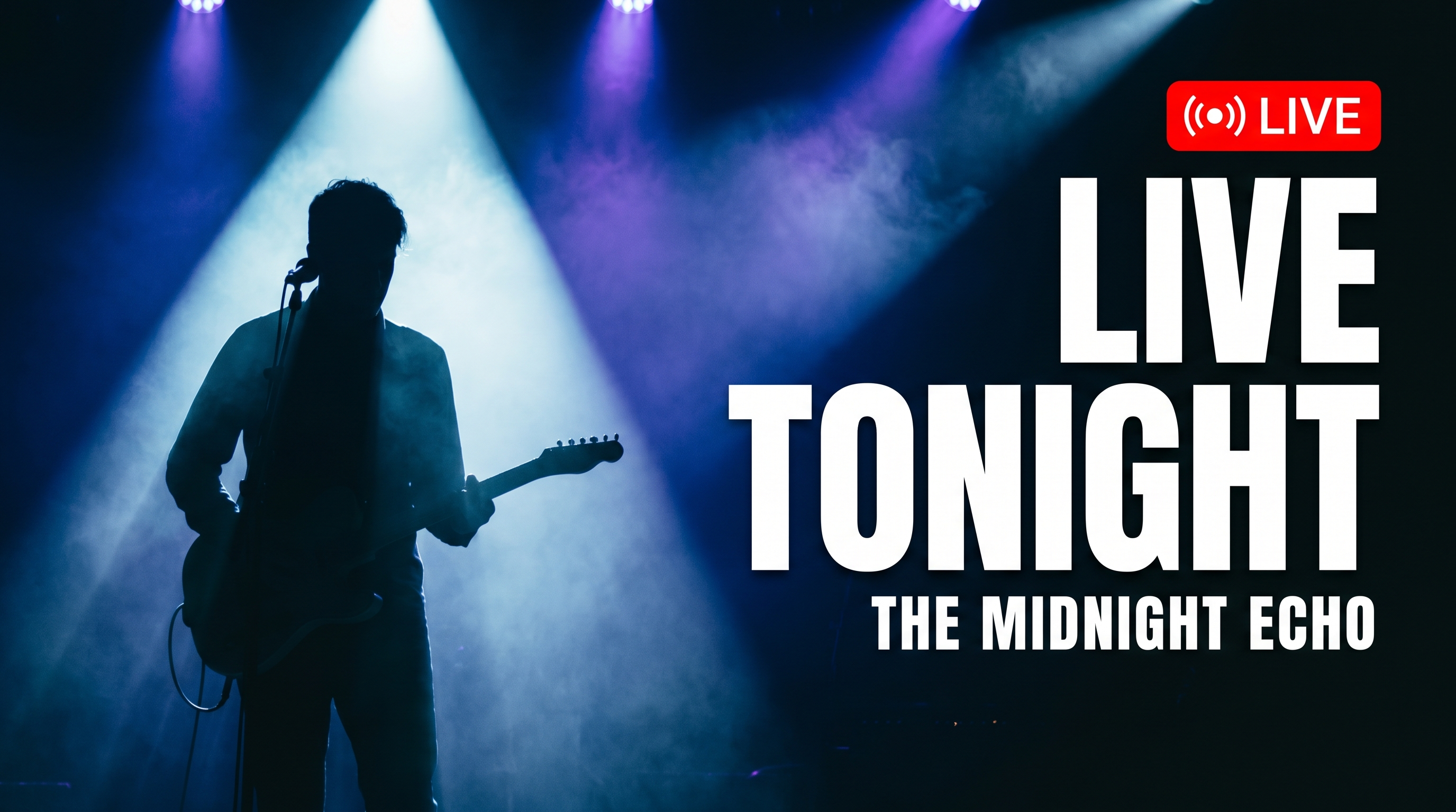 YouTube thumbnail showcasing crisp readable text rendering with bold title over a spotlit artist